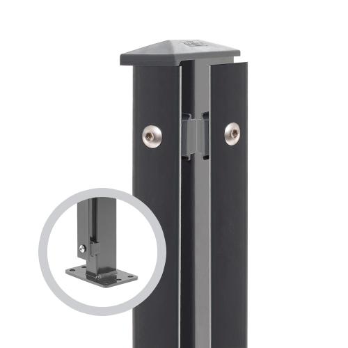 Artikelbild des Artikels “Zaunpfosten Typ 1 anthrazit RAL 7016 | 1830 | Zum Aufdübeln | Eckpfosten Rechts“