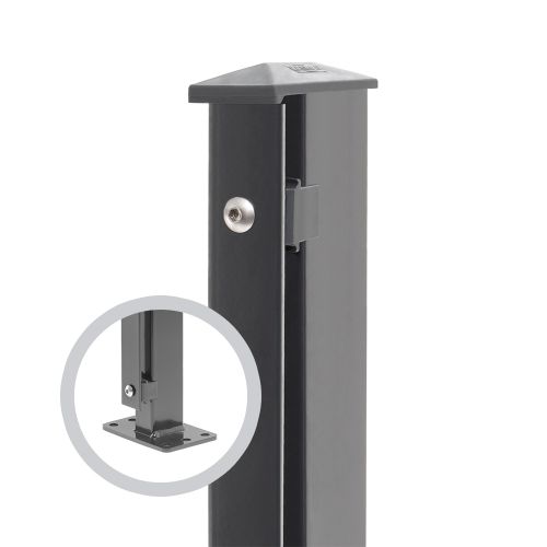 Artikelbild des Artikels “Zaunpfosten Typ 1 anthrazit RAL 7016 | 1430 | Zum Aufdübeln | Standard“