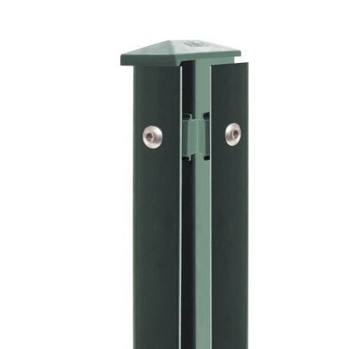 Artikelbild des Artikels “Zaunpfosten Typ 1 moosgrün RAL 6005 | 830 | Zum Einbetonieren | Eckpfosten Rechts“