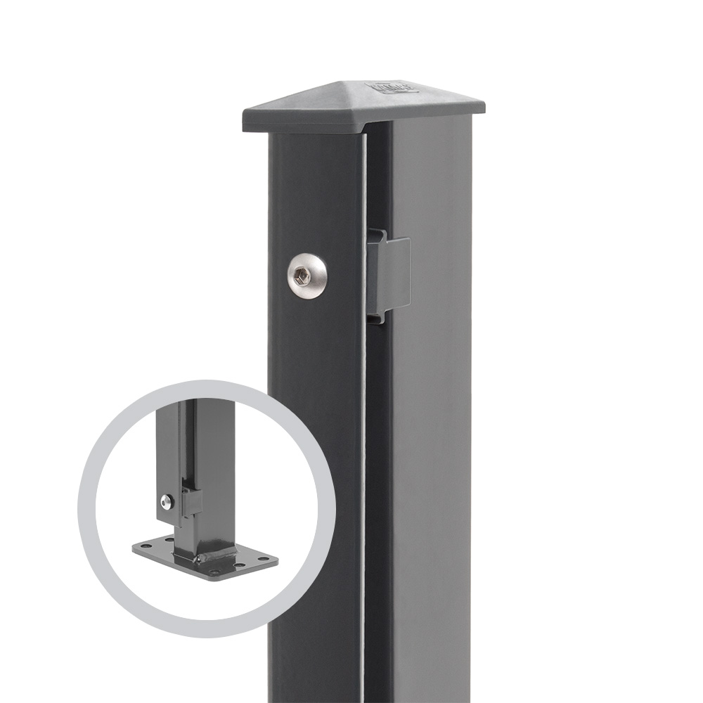  Artikelbild 1 des Artikels “Zaunpfosten Typ 1 anthrazit RAL 7016 | 1430 | Zum Aufdübeln | Standard“