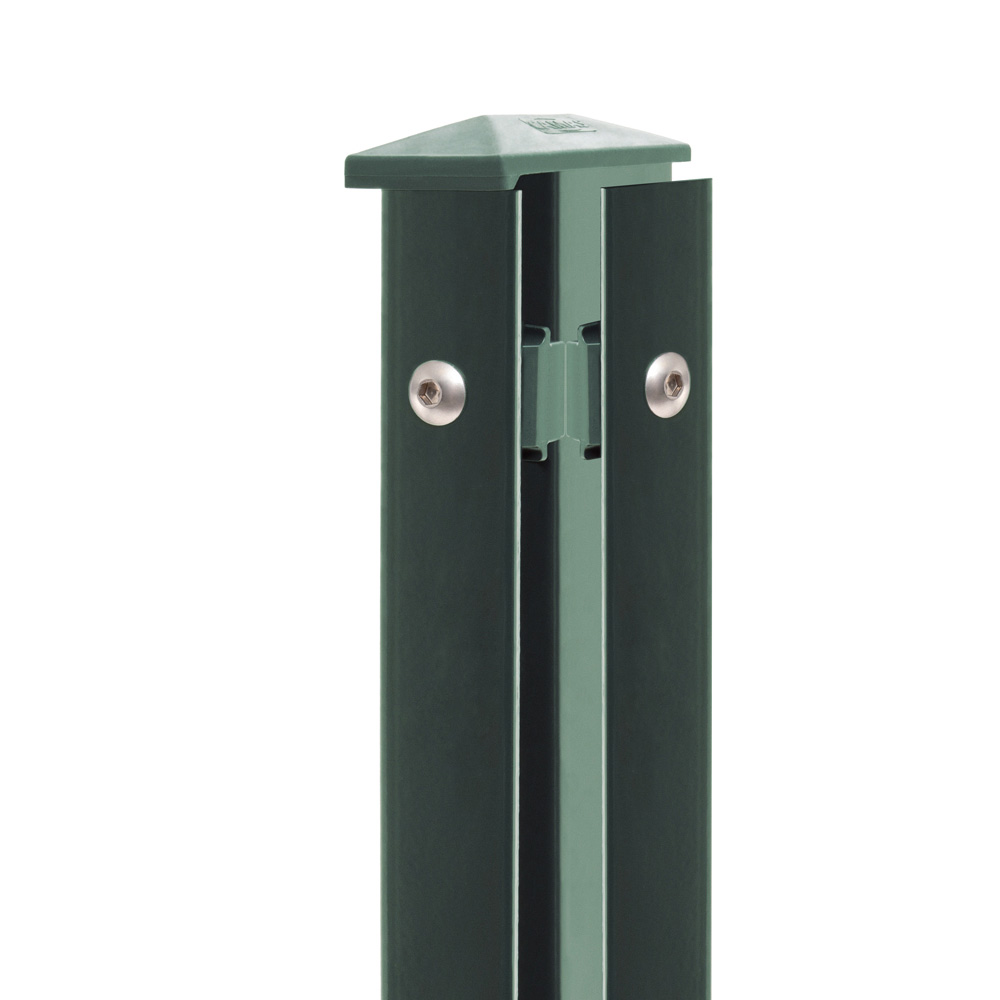  Artikelbild 1 des Artikels “Zaunpfosten Typ 1 moosgrün RAL 6005 | 2030 | Zum Einbetonieren | Eckpfosten Rechts“