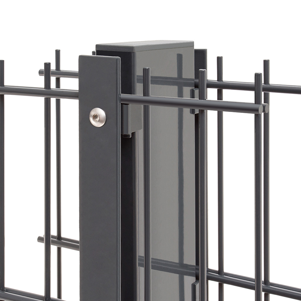  Artikelbild 2 des Artikels “Gabionenpfosten Typ 4 anthrazit RAL 7016 | 1230 | Zum Einbetonieren“