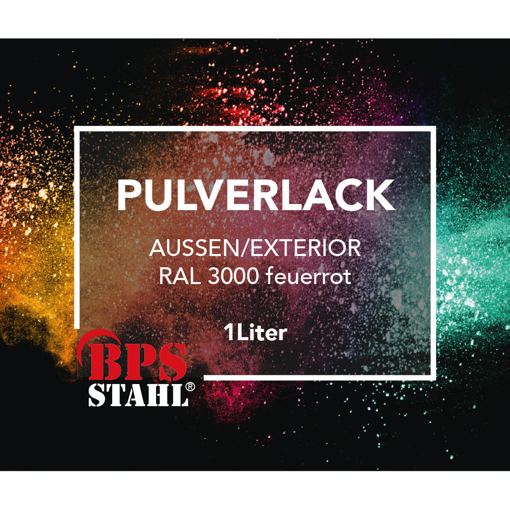  Artikelbild 2 des Artikels “Pulverlack 1 L RAL 3000 feuerrot glänzend “