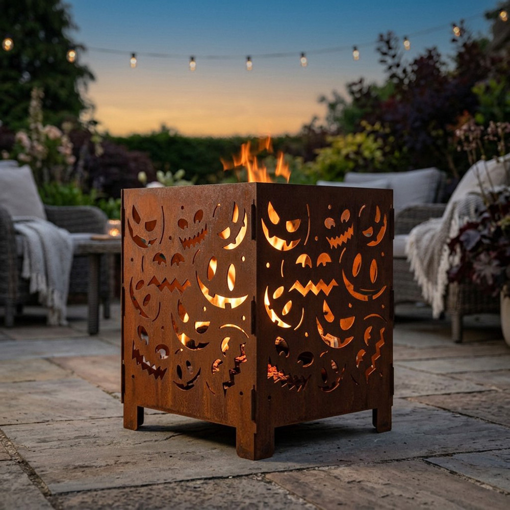 Artikelbild 7 des Artikels “Feuerstelle gelasert mit Gesichtern “